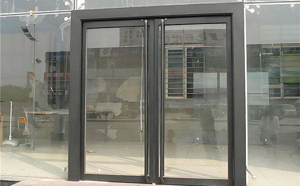 海晏玻璃地弹门