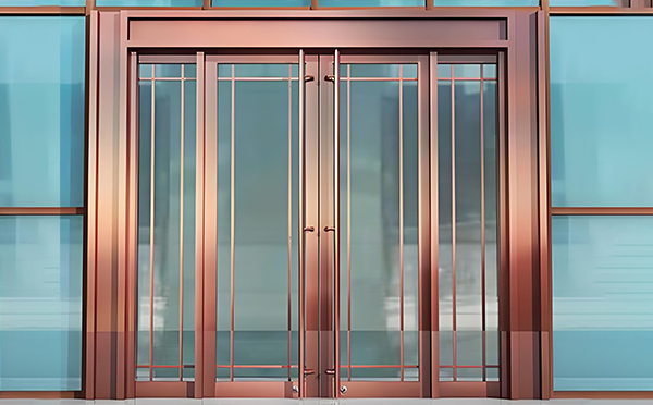 海晏玻璃地弹门